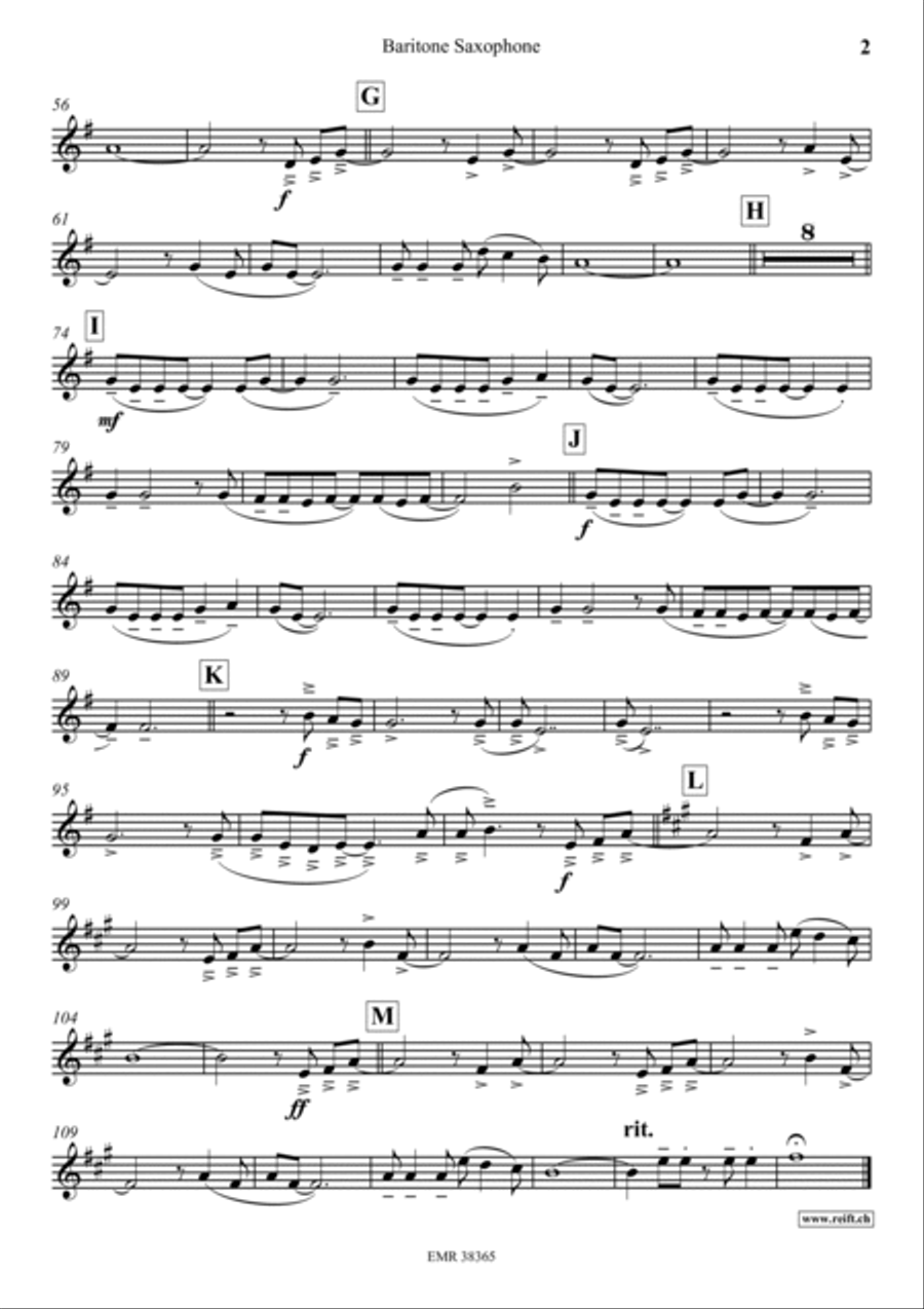 Allumer Le Feu Allumer Le Feu Baritone Saxophone scores gallery preview page 3