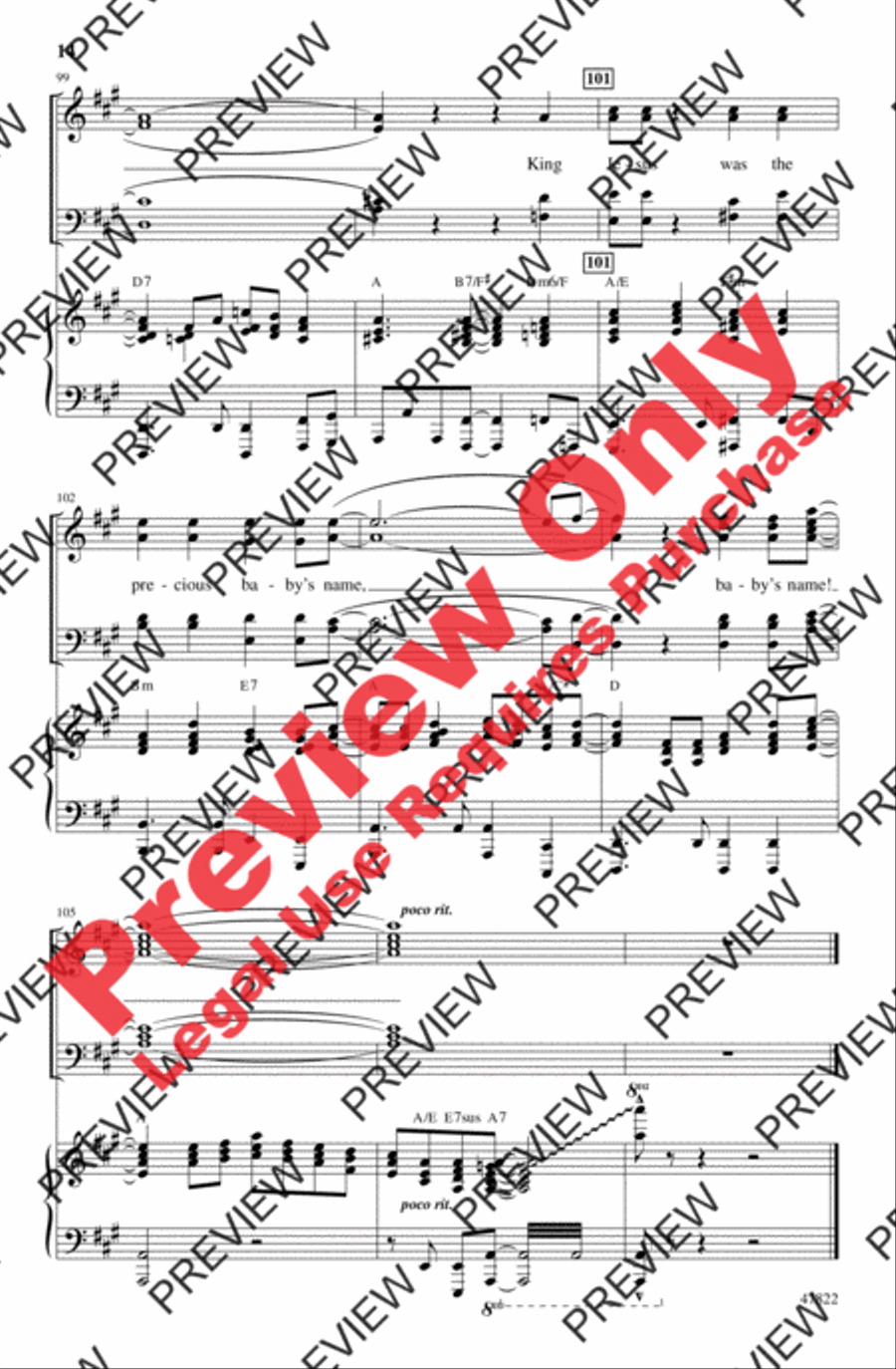 What Did You Say Was the Baby's Name? 4-Part scores gallery preview page 14