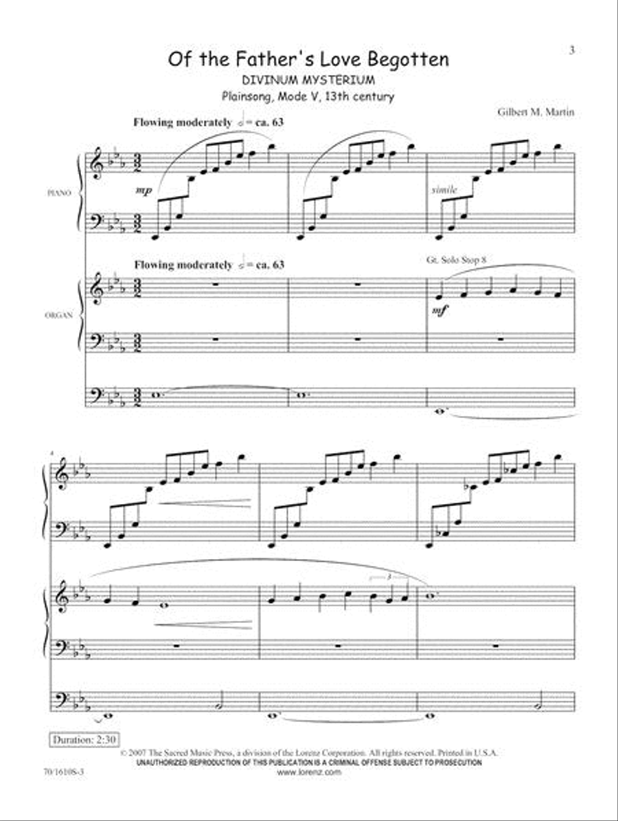 In Dulci Jubilo Organ scores gallery preview page 3