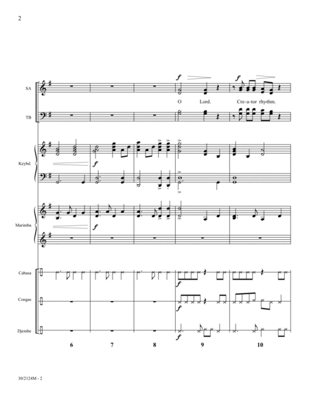 Creator Rhythm - Rhythm and Marimba Score and Parts