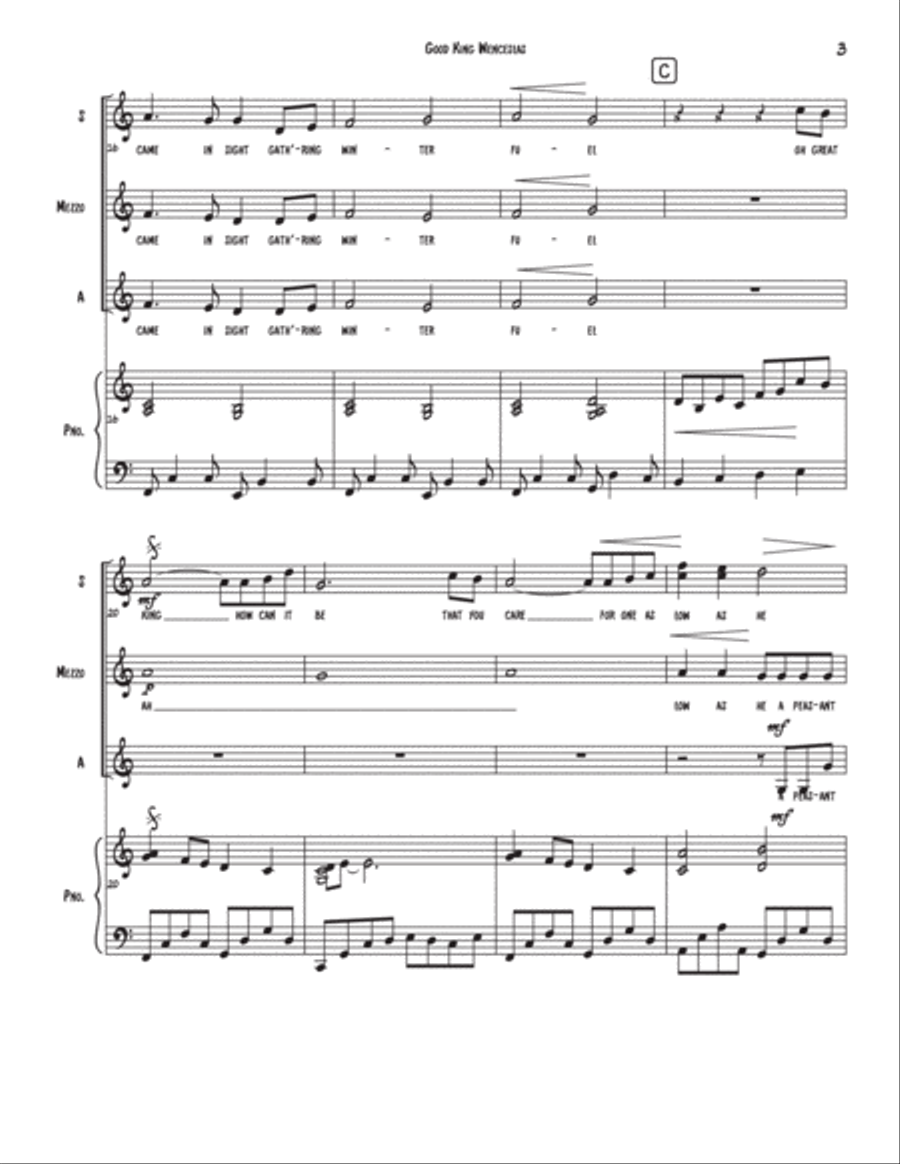 Good King Wenceslas (Trio) Vocal Duet scores gallery preview page 5