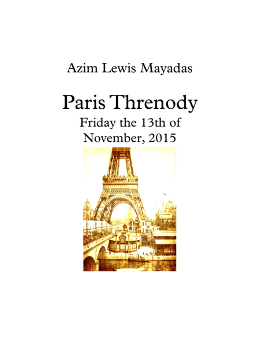 Paris Threnody Piano Solo scores gallery preview page 1