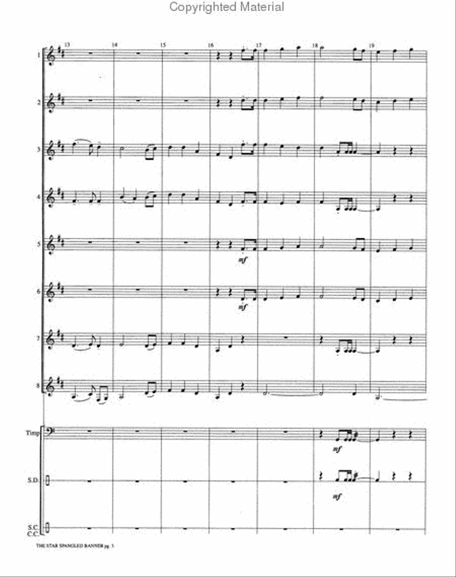 The Star Spangled Banner Small Ensemble scores gallery preview page 3