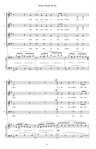 Where Would We Be? - SATB image number null
