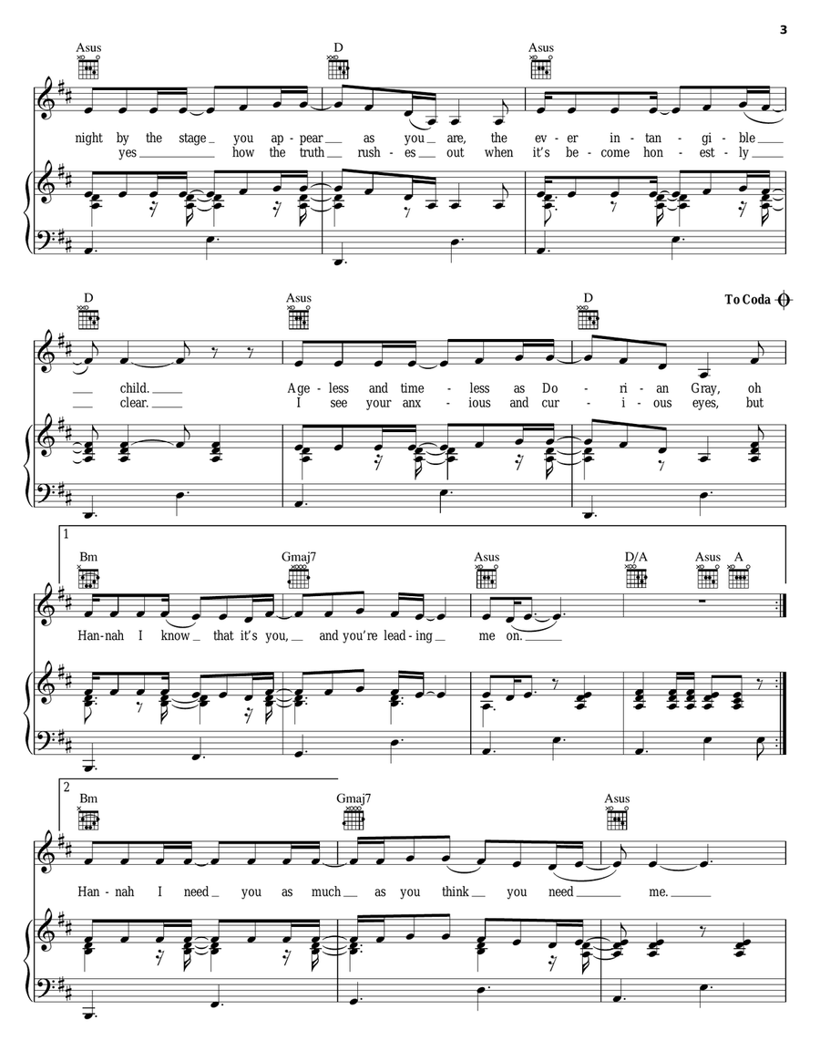 Sing For The Day Piano, Vocal, Guitar scores gallery preview page 3