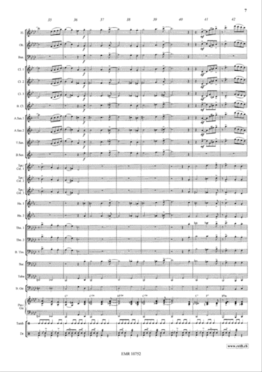 King's Blues March Concert Band scores gallery preview page 8