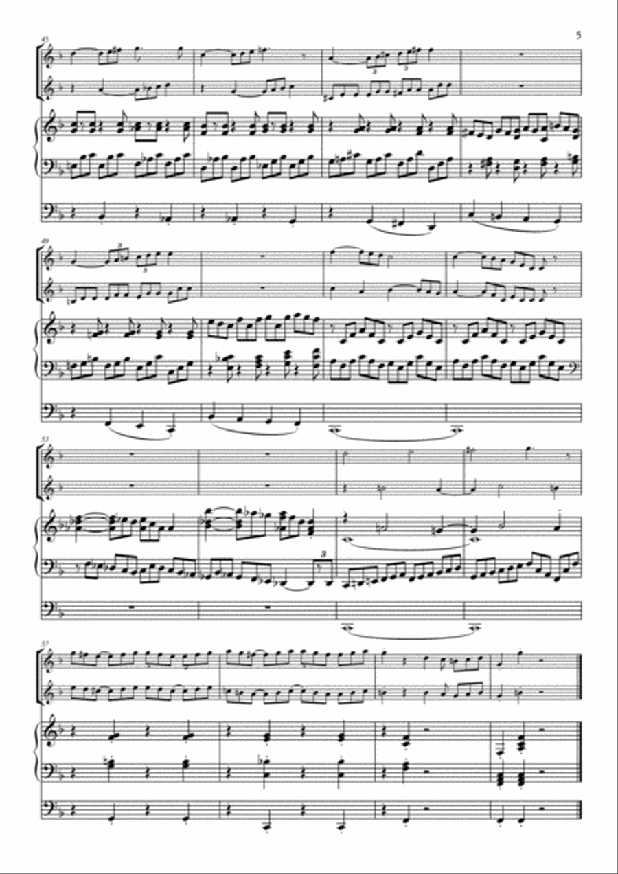 March of Joy for 2 Trumpets & Organ Trumpet Duet scores gallery preview page 5