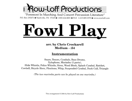 Fowl Play (Turkey in the Straw) w/Tutor Tracks