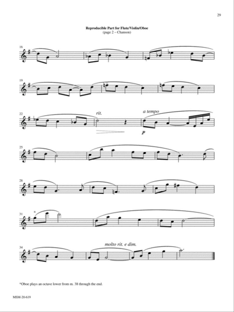 Chanson Piano scores gallery preview page 5