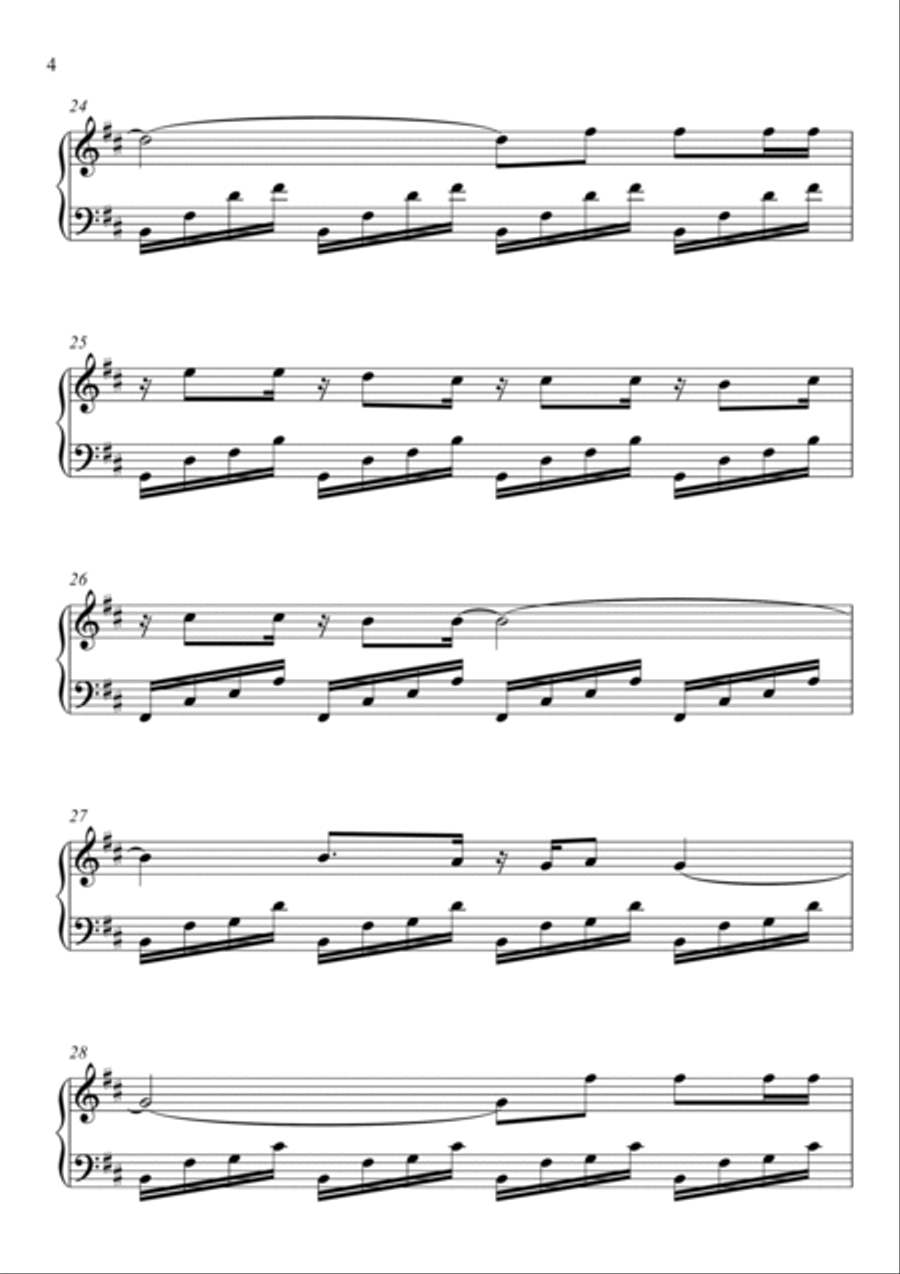 No Ordinary Love Piano Solo scores gallery preview page 4
