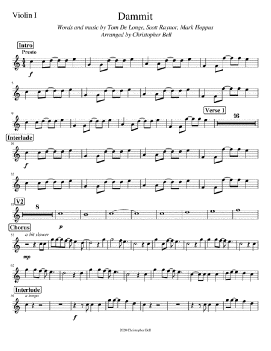 Dammit String Quartet scores gallery preview page 6