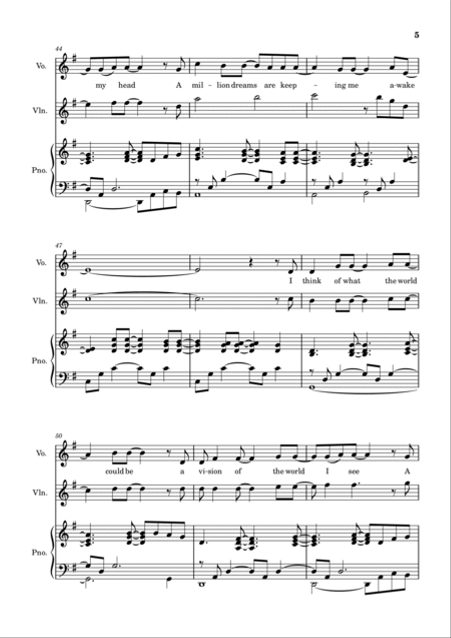A Million Dreams Voice scores gallery preview page 5