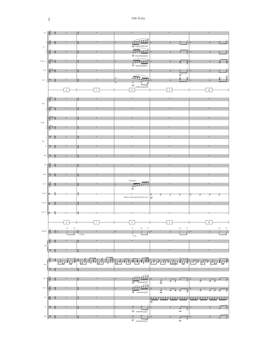 Ode To Joy - Piano and Orchestra Full Orchestra scores gallery preview page 5
