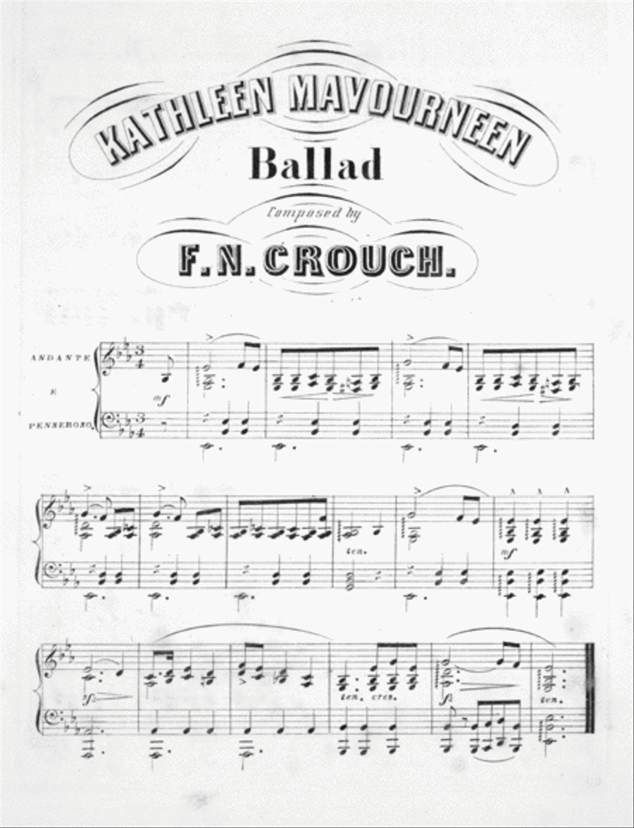 Kathleen Mavourneen. Irish Ballad Voice scores gallery preview page 2