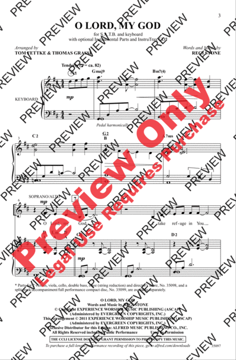 O Lord, My God O Lord, My God 4-Part scores gallery preview page 2