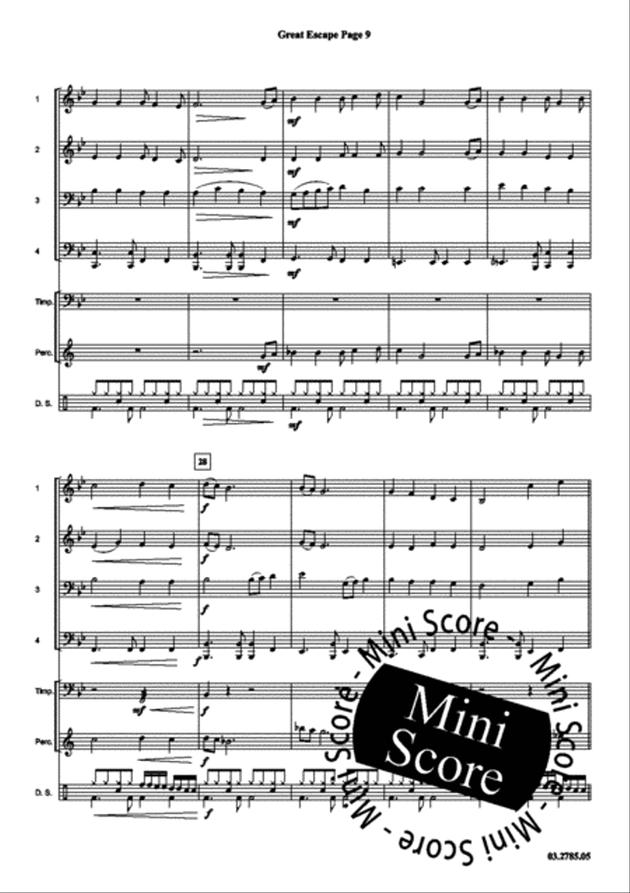 Great Escape Concert Band scores gallery preview page 13
