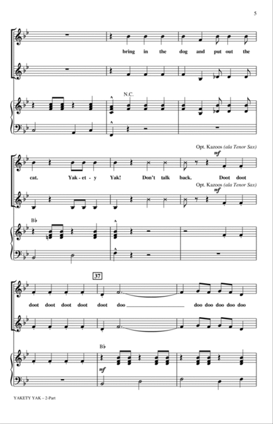 Yakety Yak (arr. Roger Emerson) 2-Part scores gallery preview page 4