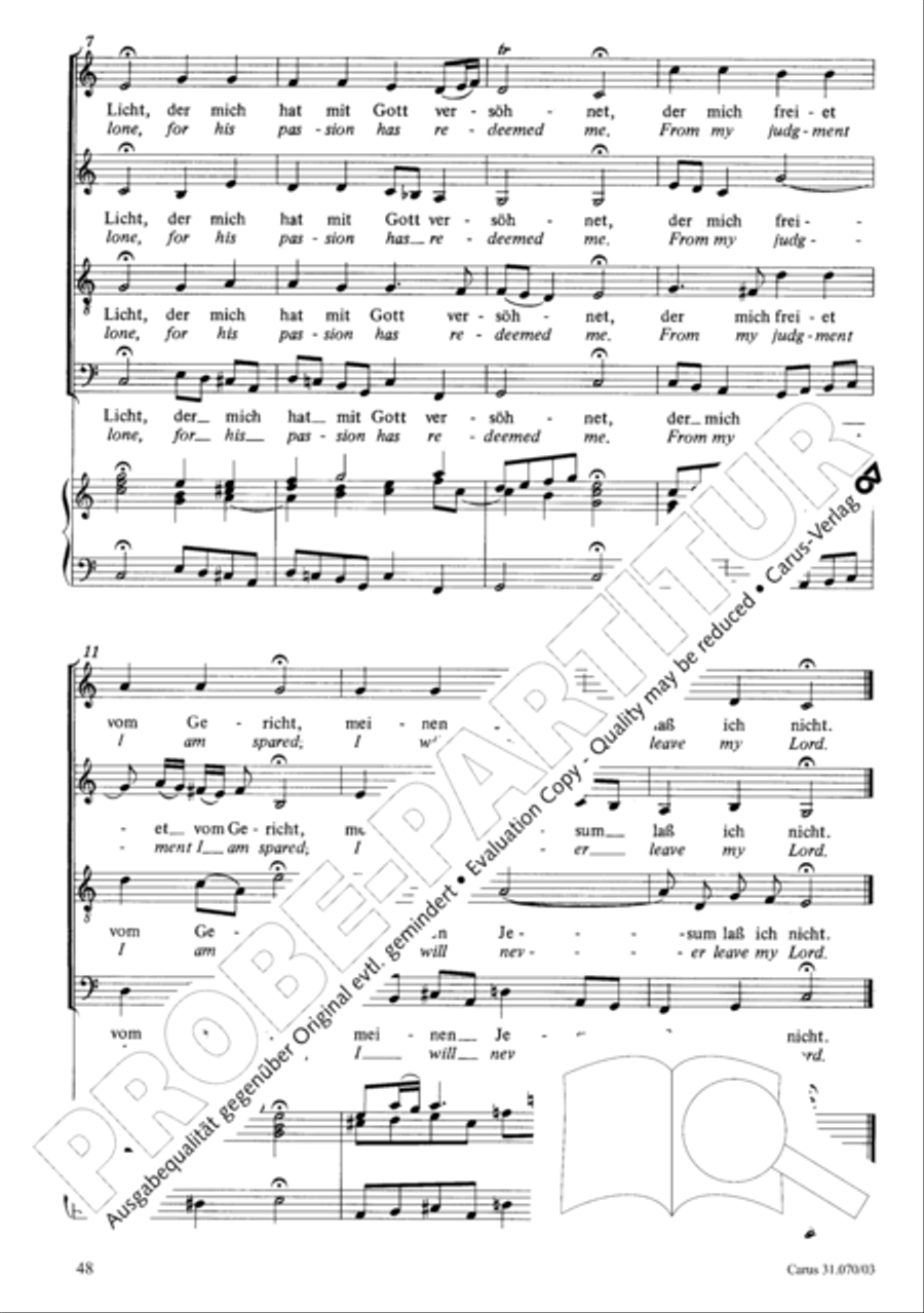 Watch now, praying, praying, watch now (Wachet! betet! betet! wachet!) 4-Part scores gallery preview page 52