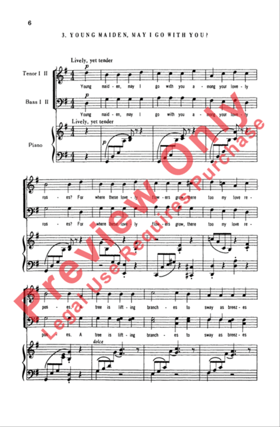 Five German Folk Songs Five German Folk Songs Men's Choir scores gallery preview page 6