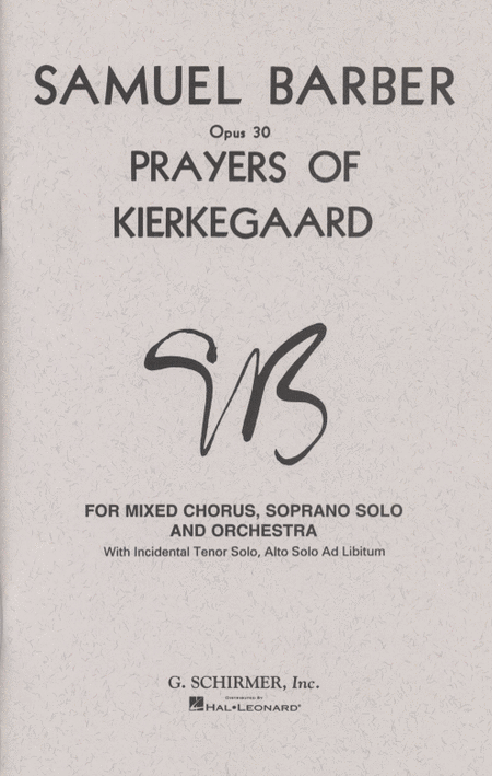 Prayers of Kierkegaard - SATB