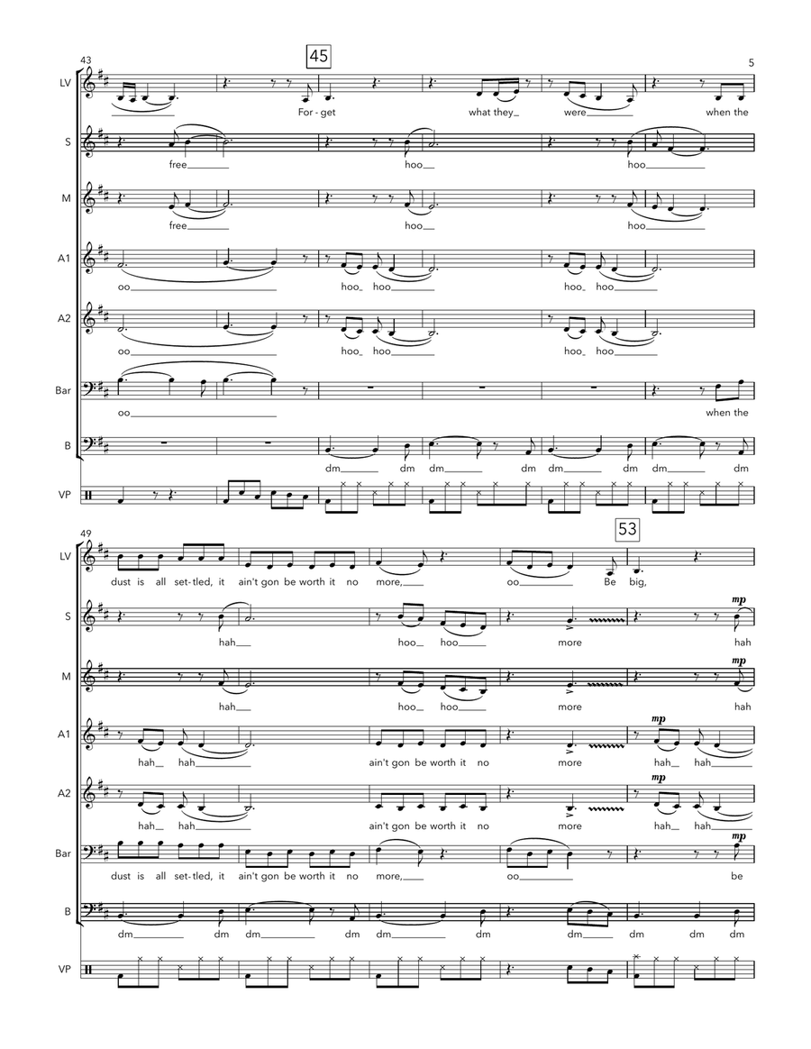 Free A Cappella scores gallery preview page 5