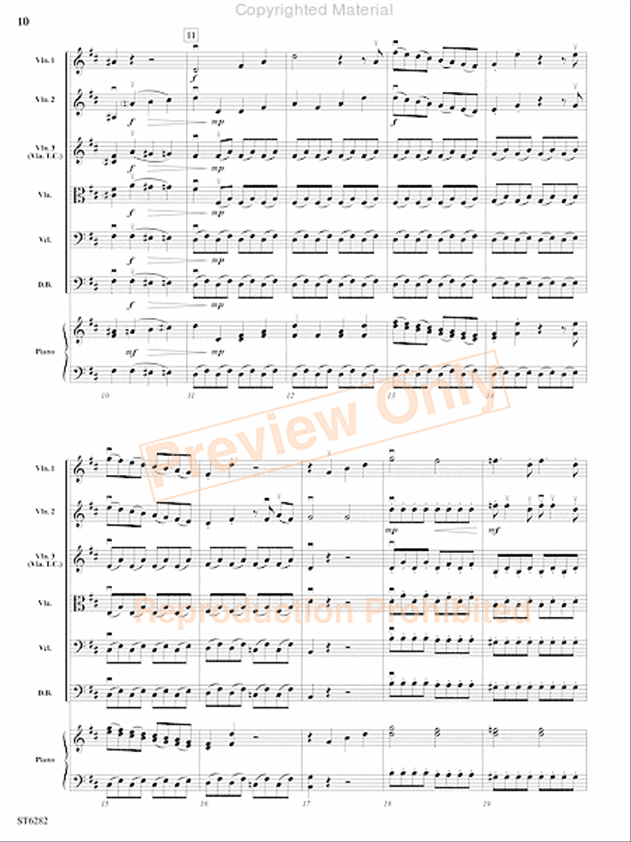 Suite from the Magic Flute String Orchestra scores gallery preview page 11