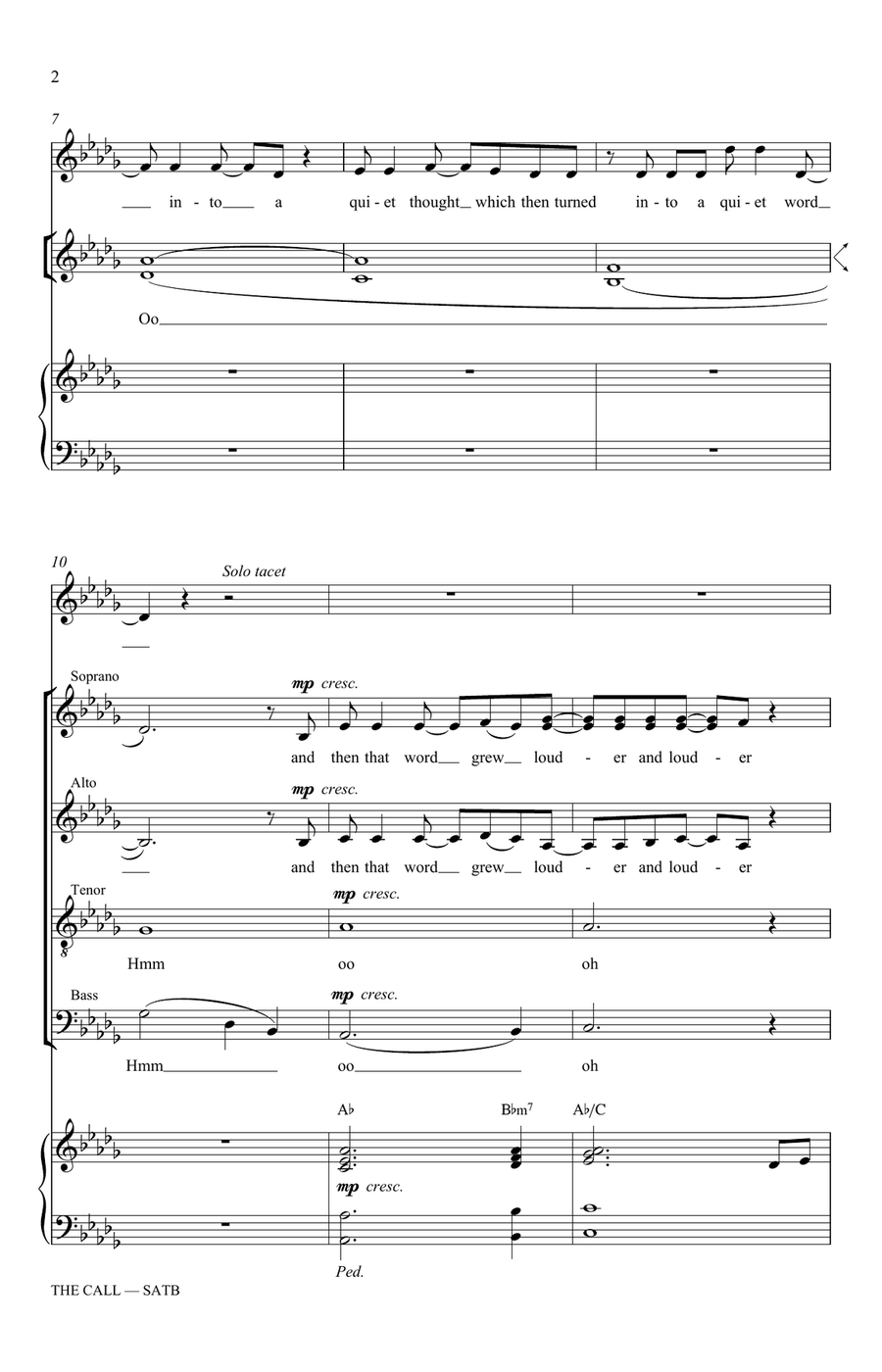 The Call (from The Chronicles Of Narnia: Prince Caspian) (arr. Dianne Gryba) 4-Part scores gallery preview page 2