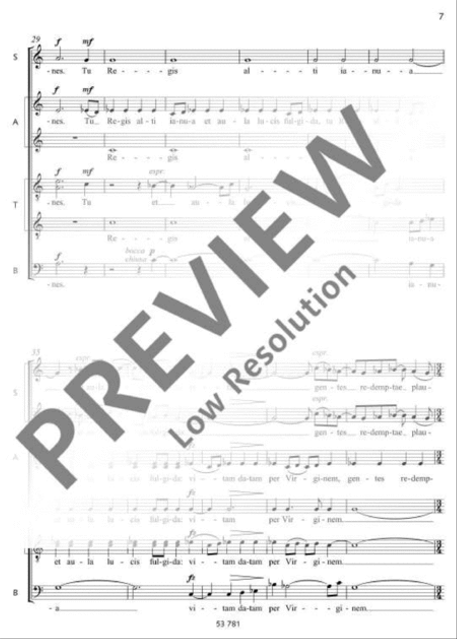 O gloriosa virginum Divisi scores gallery preview page 8