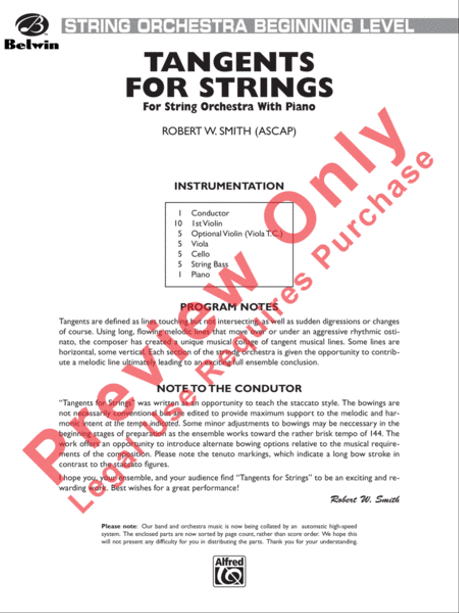 Tangents for Strings String Orchestra scores gallery preview page 2