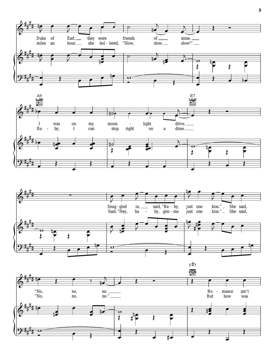 Clap For The Wolfman Piano, Vocal, Guitar scores gallery preview page 3
