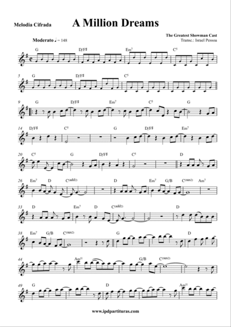 Partituras - 50 Melodias com cifra - Livro 1 Flute scores gallery preview page 4
