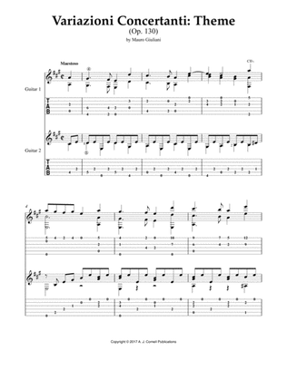 Variazioni Concertanti: Theme (Op. 130)