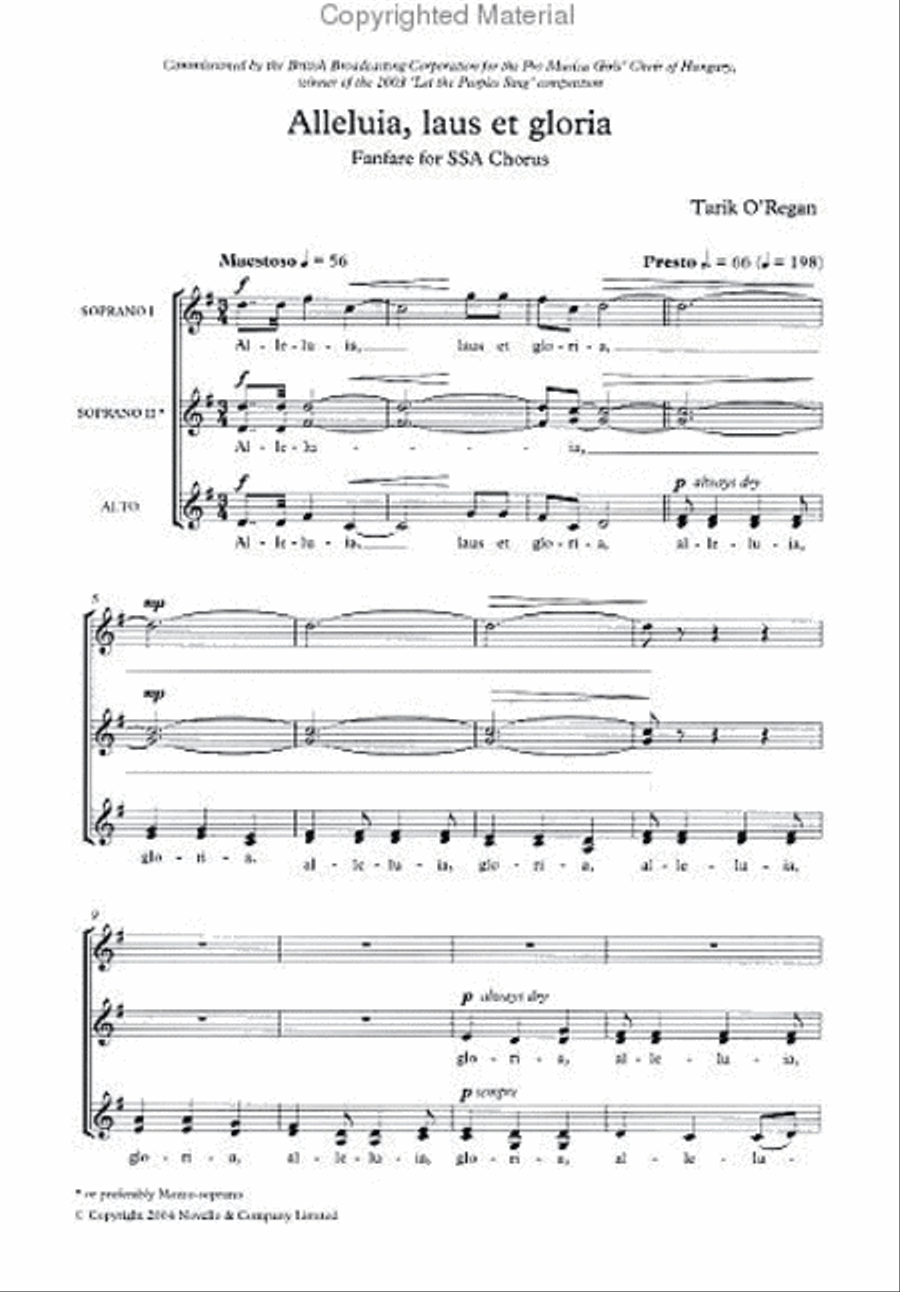Alleluia, Laus Et Gloria Alleluia, Laus Et Gloria SSA scores gallery preview page 2