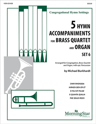 Book cover for Five Hymn Accompaniments for Brass Quartet and Organ, Set 6