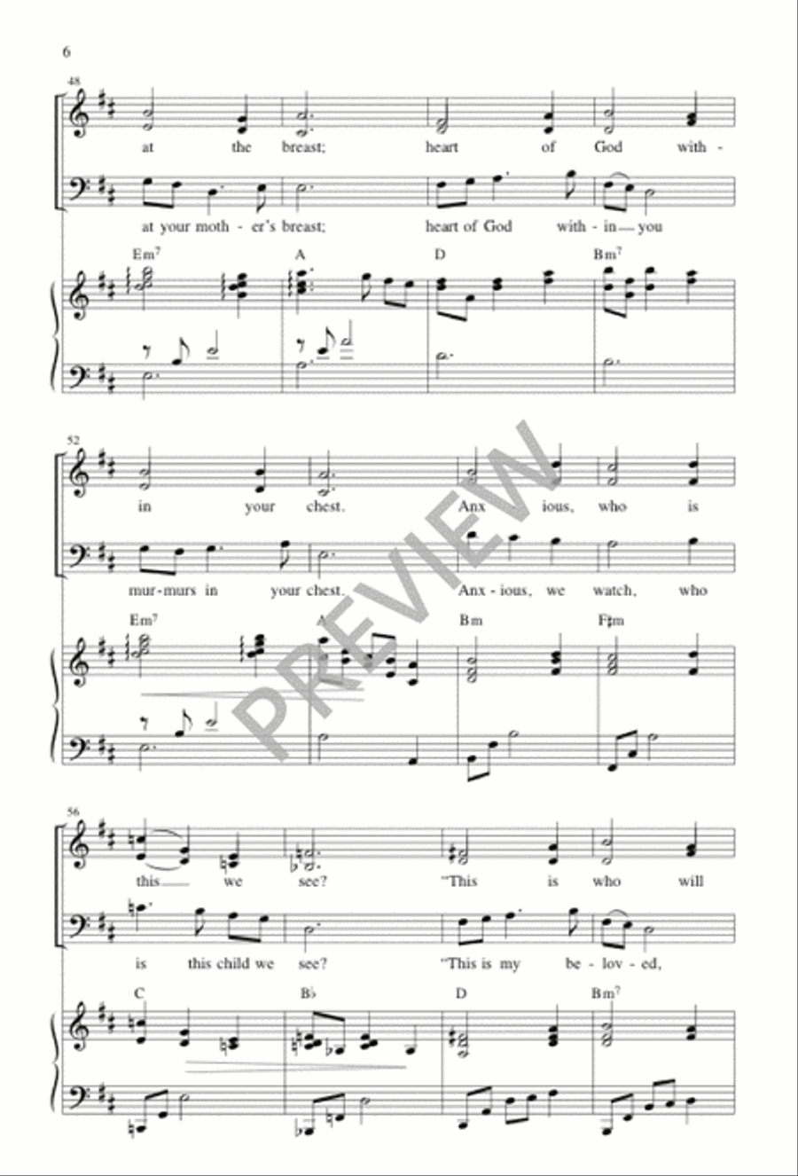 Newborn Child Now Sleeping 3-Part scores gallery preview page 7