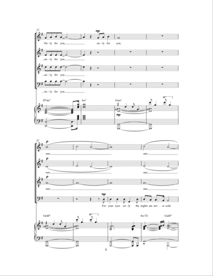 For Your Eyes Only Choir scores gallery preview page 5