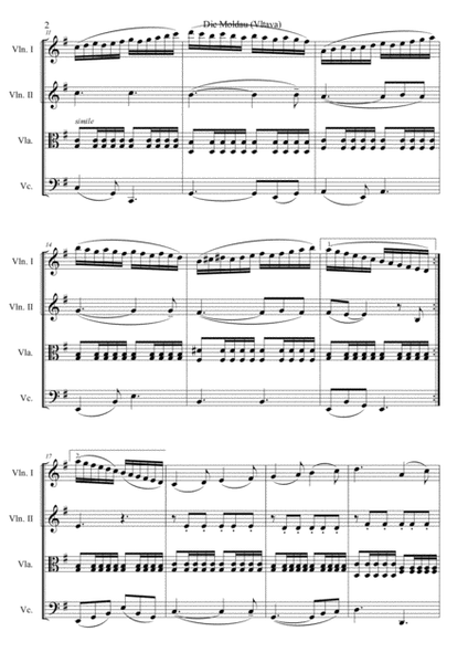 Bedrich Smetana - Vltava (The Moldau) for string quartet image number null