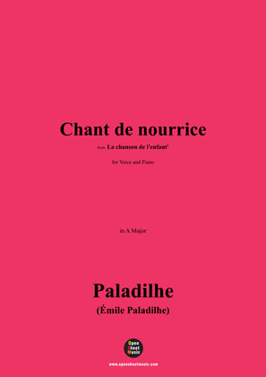 Paladilhe-Chant de nourrice,from 'La chanson de l'enfant',in A Major