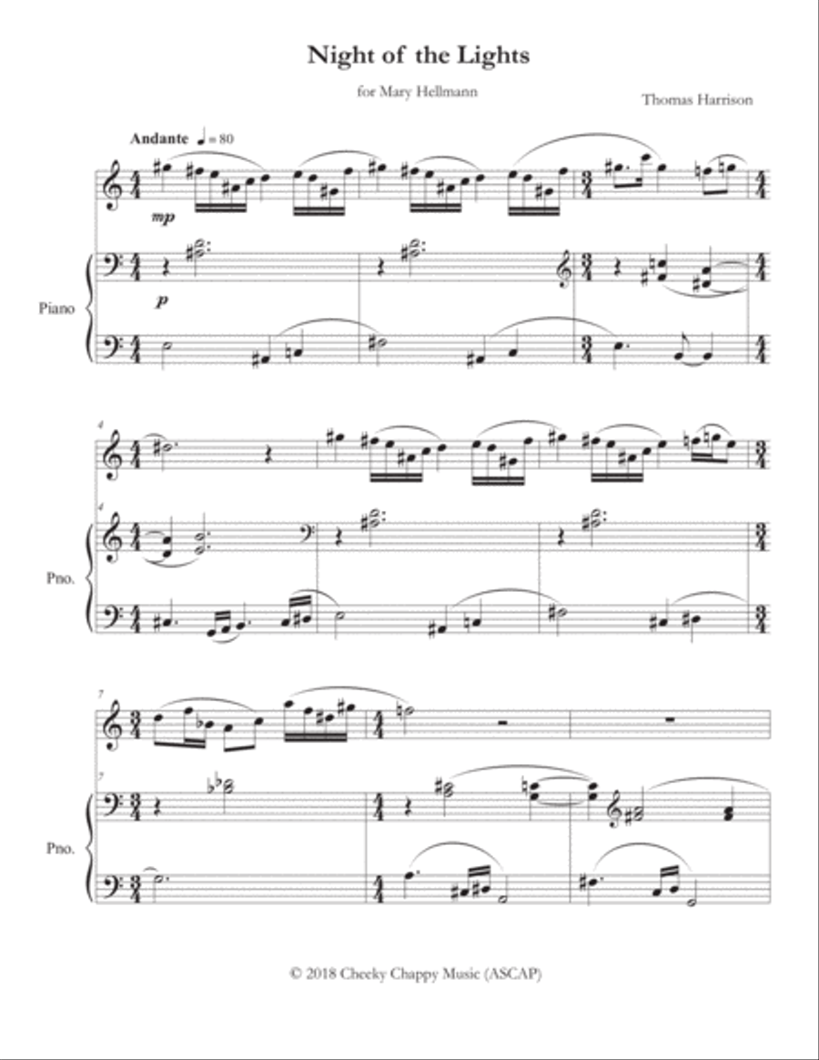 Night of the Lights Piano Solo scores gallery preview page 2