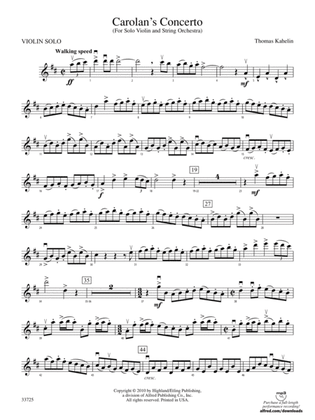 Carolan's Concerto: Solo Violin