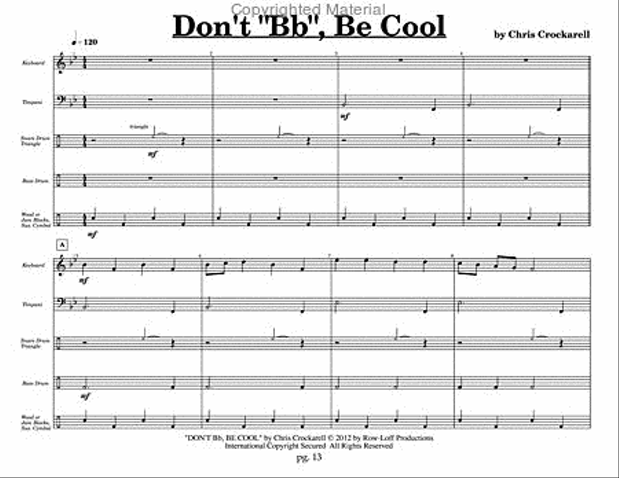 Pick A Key, Any Key (Blast Off Series) Percussion Ensemble scores gallery preview page 5