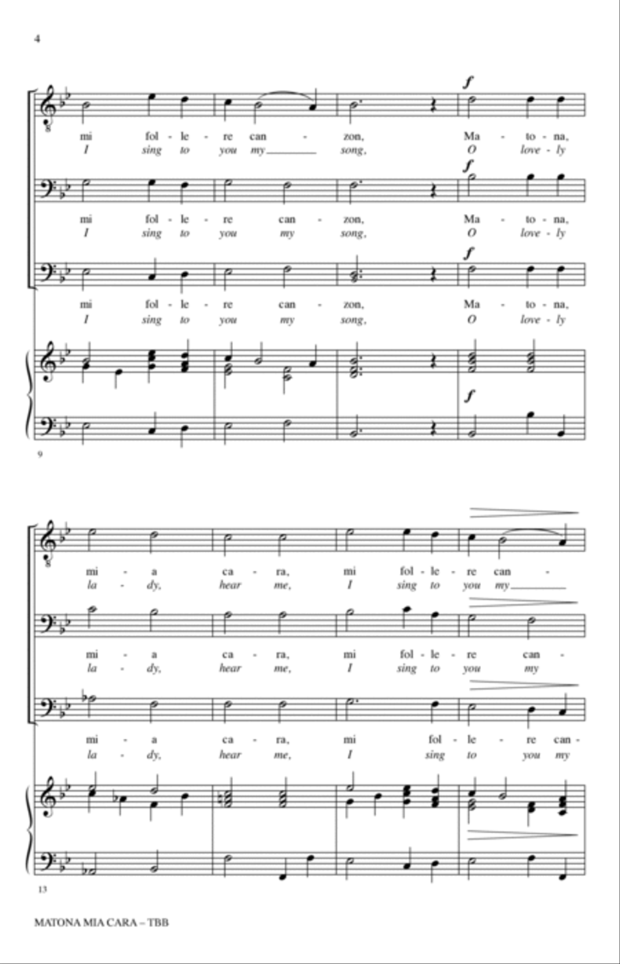 Matona Mia Cara 3-Part scores gallery preview page 2
