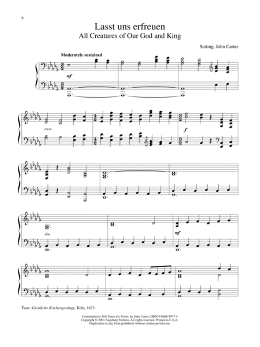 Contemplative Folk Tunes for Piano Piano Solo scores gallery preview page 2