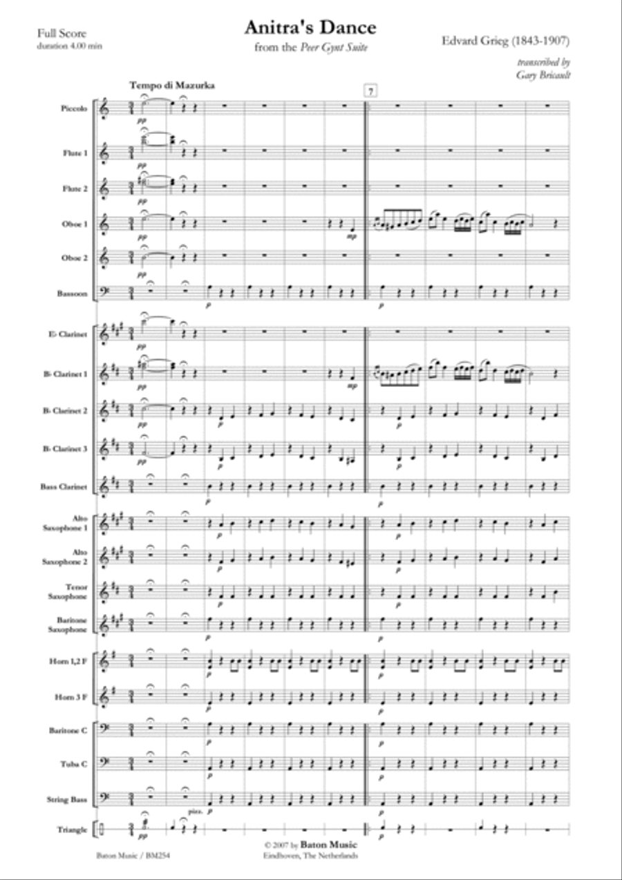Anitra's Dance Anitra's Dance Concert Band scores gallery preview page 2