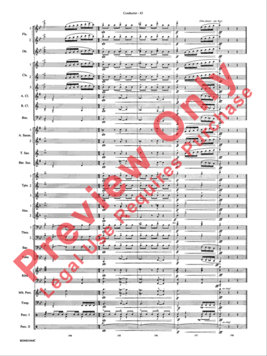 To the Summit! (Strive for the Highest) Concert Band scores gallery preview page 47