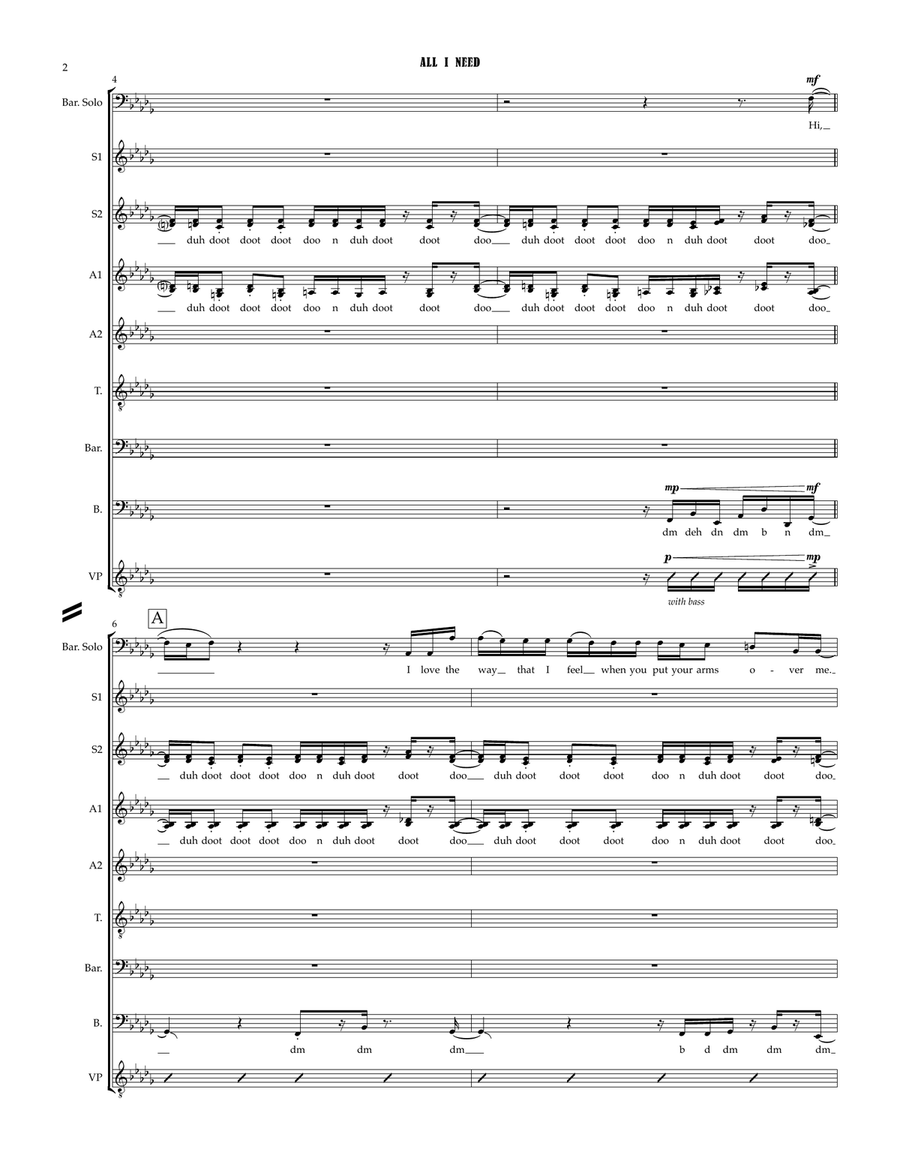 All I Need (feat. Mahalia & Ty Dolla $ign) 4-Part scores gallery preview page 2