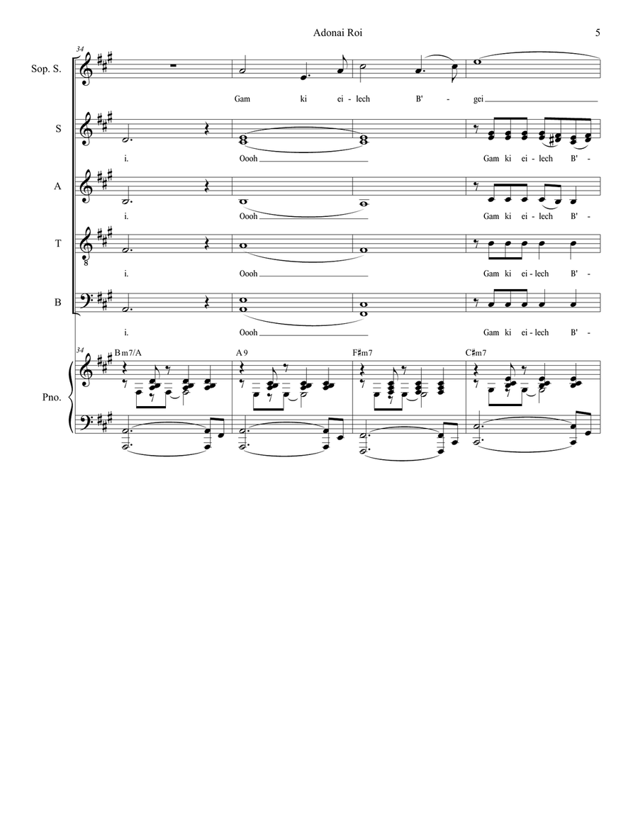 Adonai Roi 4-Part scores gallery preview page 5