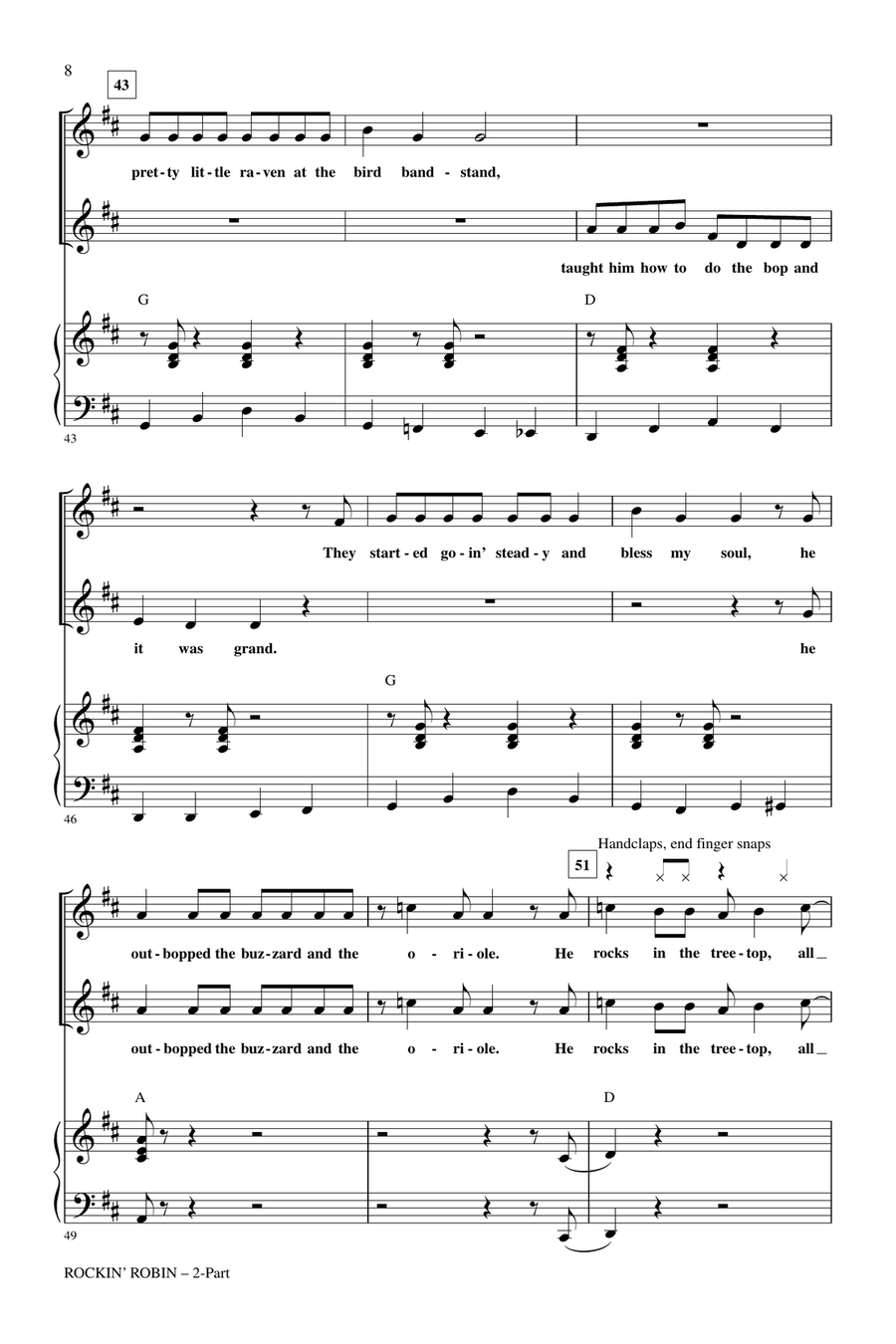 Rockin' Robin 2-Part scores gallery preview page 6