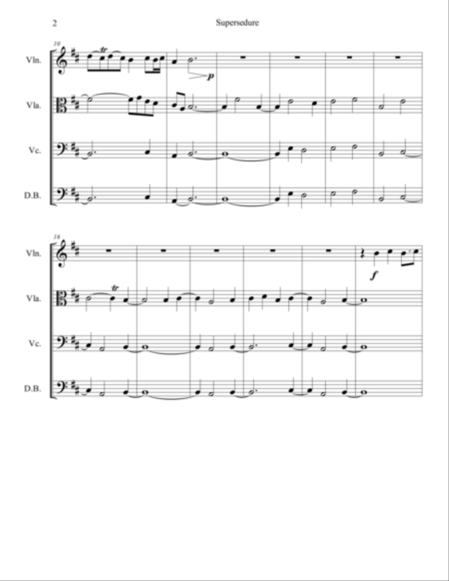 Supersedure String Quartet scores gallery preview page 2