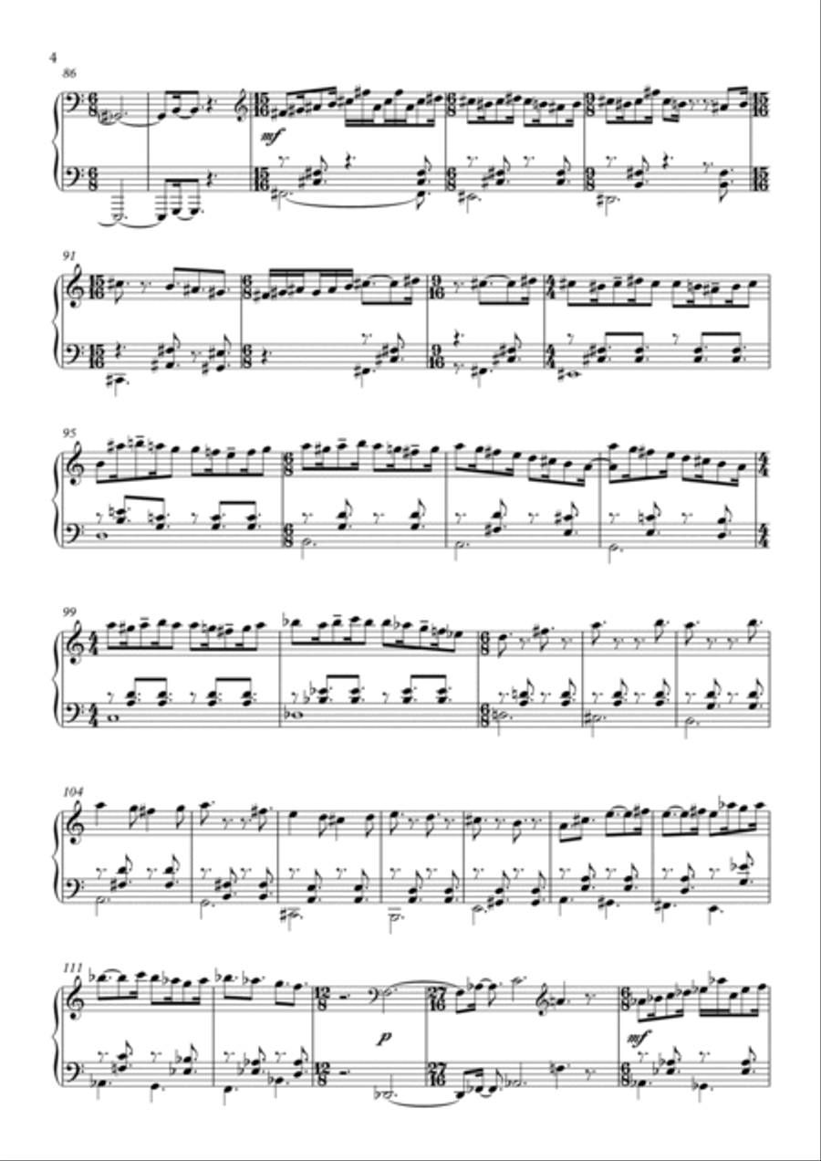 Becalmed Beyond Scarborough Piano Solo scores gallery preview page 5